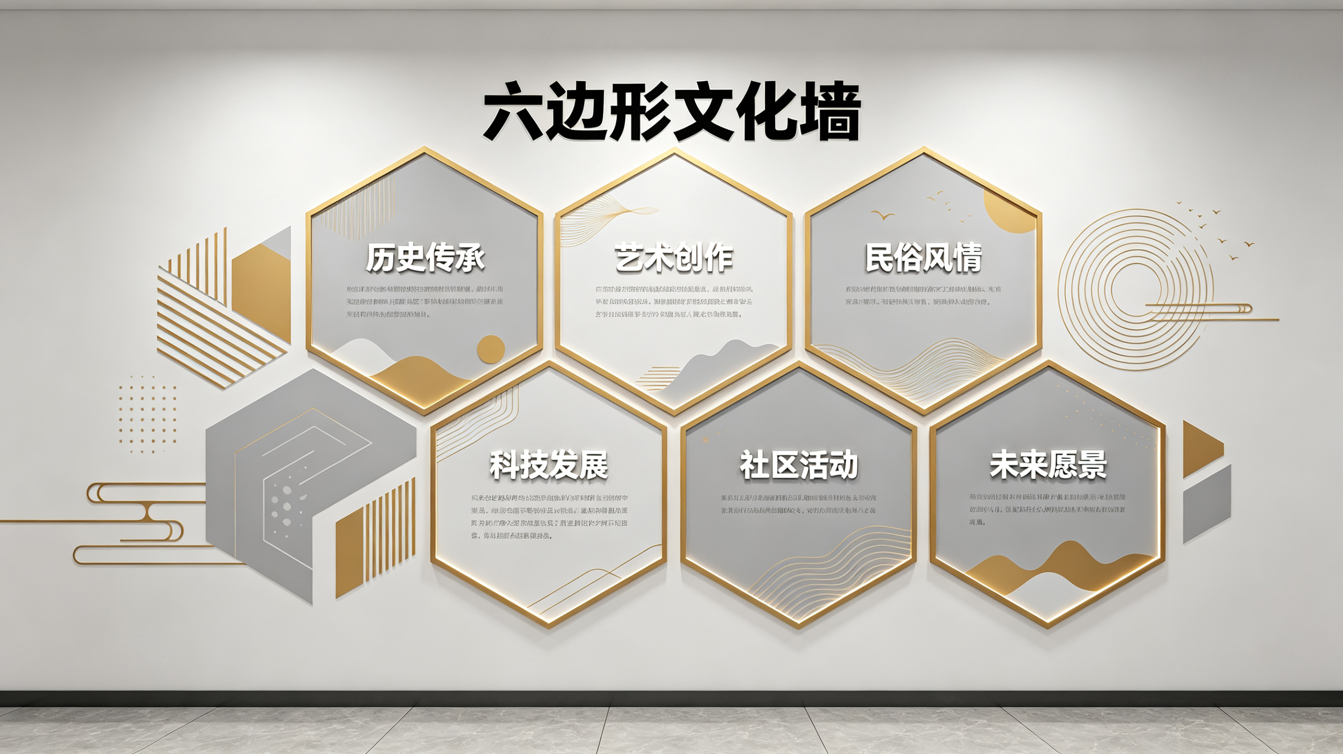 辰溪企业文化墙 | 六边形信息美学